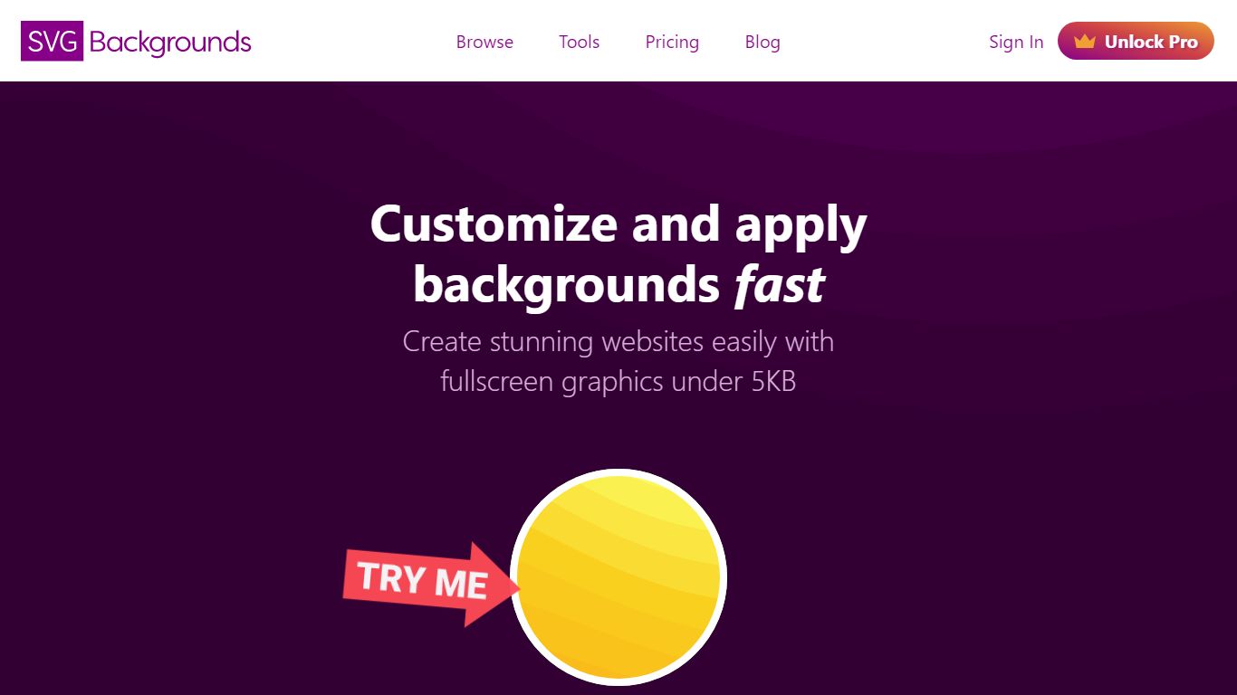 Customize and apply backgrounds fast | SVG Backgrounds